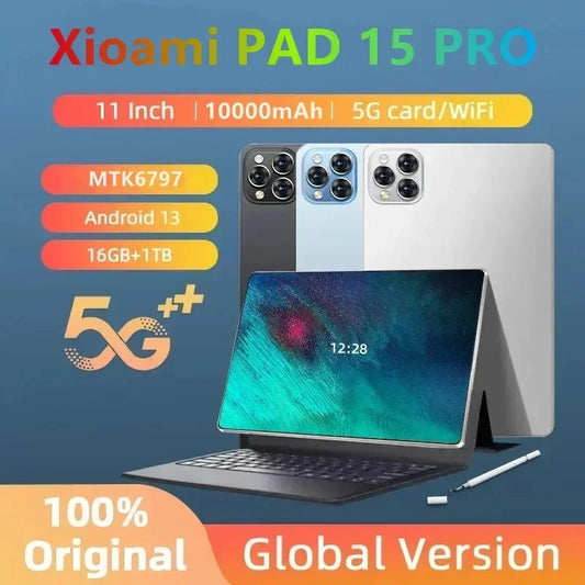 2024 Global Version Xioami Pad 15 Pro Tablet Android13 11 Inch 16GB 1024GB 5G Dual SIM Phone Call GPS Bluetooth WiFi Tablet PC