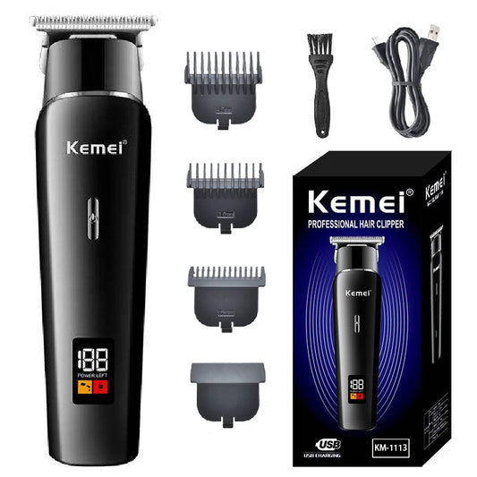 Kemei professional Hair & Beard Trimmer For Men Electric Hair Clipper Rechargeable Hair Cutting Machine Powerful Haircut Lithium