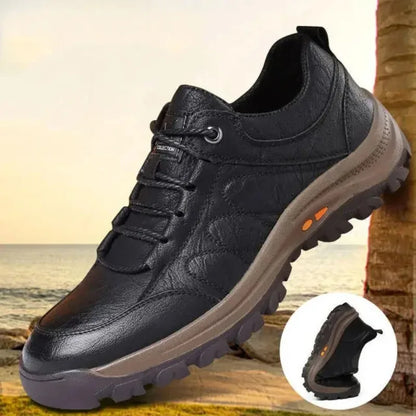 Men Fashion Climbing Sneakers Breathable Lace-up Sneakers Casual 2024 Male Outdoor Wear-Resistant Leather Shoes British Style