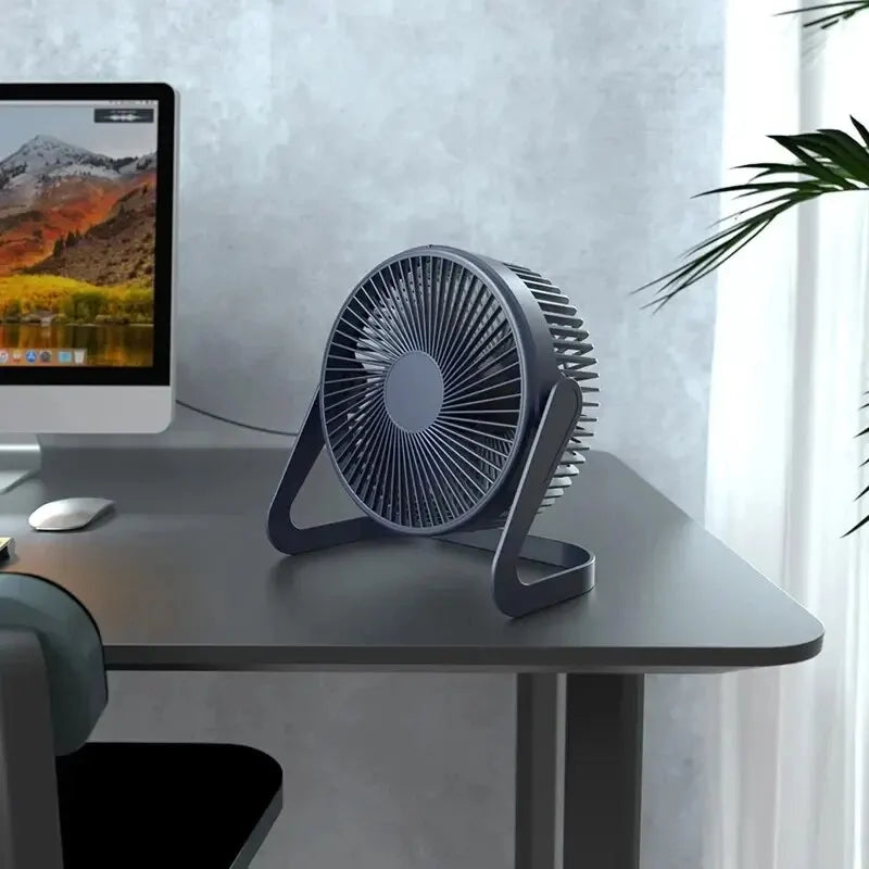 360° Rotating USB Desktop Fan Mini Adjustable Portable Electric Fan Summer Air Cooler for Home High Quality Fan