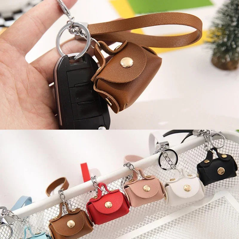 Cute Mini Coin Purses Girls Small Earphone Box Soft Leather Housekeeper Keychain Wallet Pouch Women's Bags Portable Storage Bag