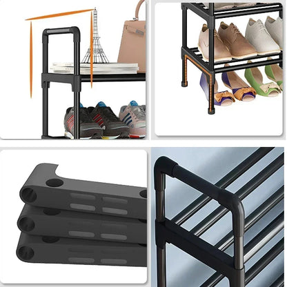 3-8 Layer Shoe Rack DIY Easy Assemble Dustproof Boots Organizer Stand Holder Space-Saving Shoes Storage Shelf Shoe Cabinet