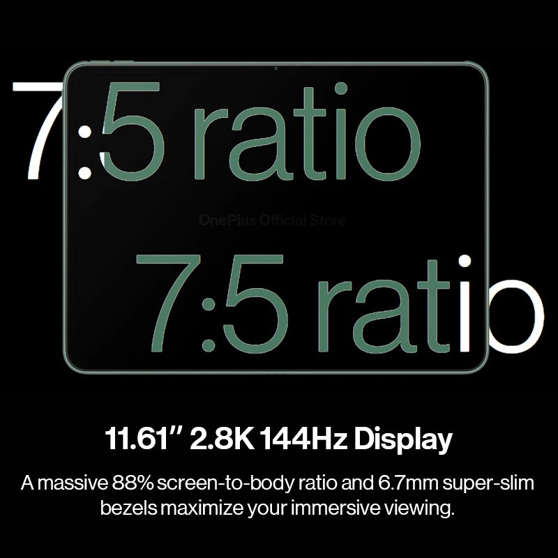 World Premiere OnePlus Pad Global Version Tablet 8GB 128GB 11.61 144Hz Display 67W SUPERVOOC Dimensity 9000 13MP Rear Camera