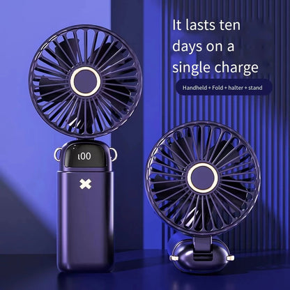 2024 Handheld Small Fan USB Portable Digital Display silentOffice DeskStudent on Dormitory Charging Outdoor  Fan