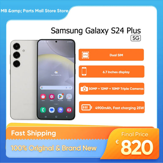 Samsung Galaxy S24 Plus 5G S9260 6.7" Dynamic LTPO AMOLED ROM 256 RAM 12GB Snapdragon NFC Original Cell Phone