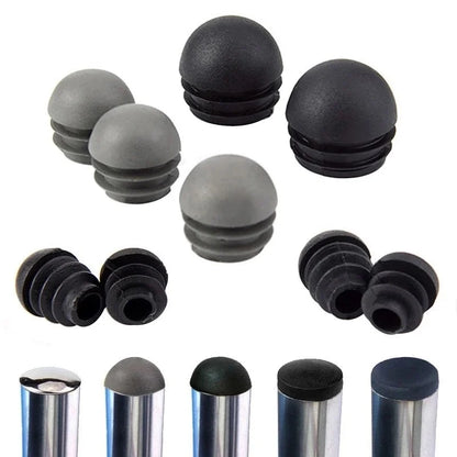 12Pcs Plastic Round Tube Plug 16-50mm Pipe End Caps Non Slip Chair Leg Foot Dust Cover Floor Protector Pad Furniture Accessories