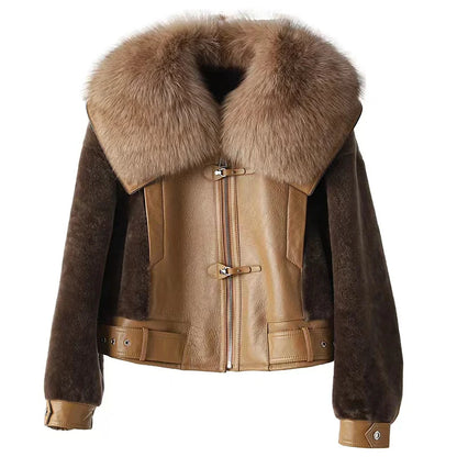 2024 Jackets For Women Winter Coats Wool Coats And Mixtures Fur Coat Women Black Khaki Warm And Luxurious Short Sheepskin Jacket