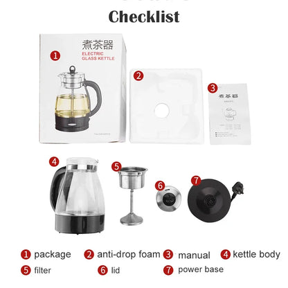 Fully automatic steam tea maker dark tea glass health pot heat preservation electric tea pot electric kettle 1L 220V