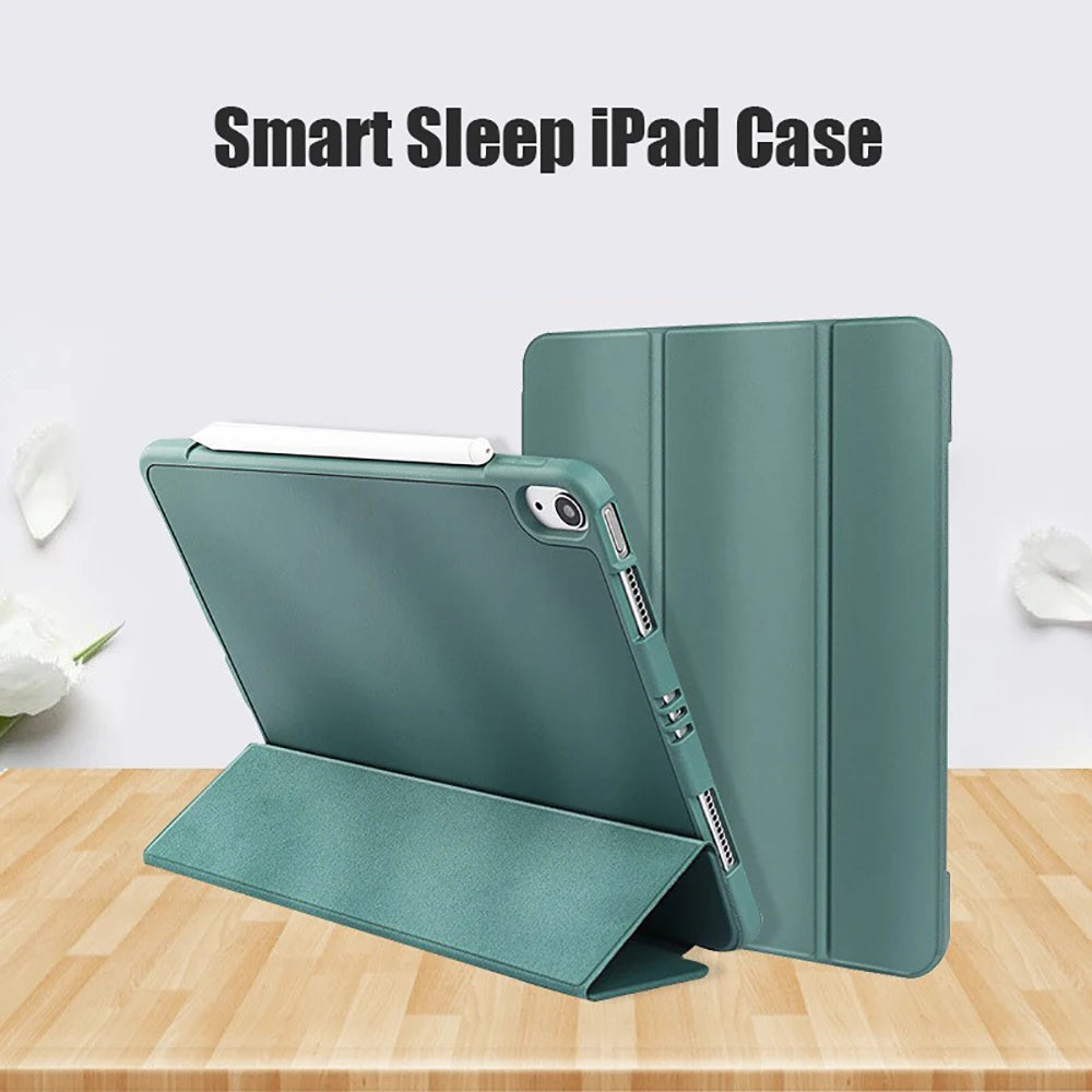 For iPad case For iPad 10th Gen Air 5 4 10.9 Pro 11 Air 3 10.5 9th 8th 7th 10.2 5th 6th 9.7 Mini 6 Mini 5 Cover With Pen holder