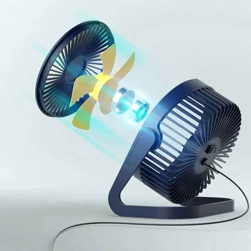 360° Rotating USB Desktop Fan Mini Adjustable Portable Electric Fan Summer Air Cooler for Home High Quality Fan