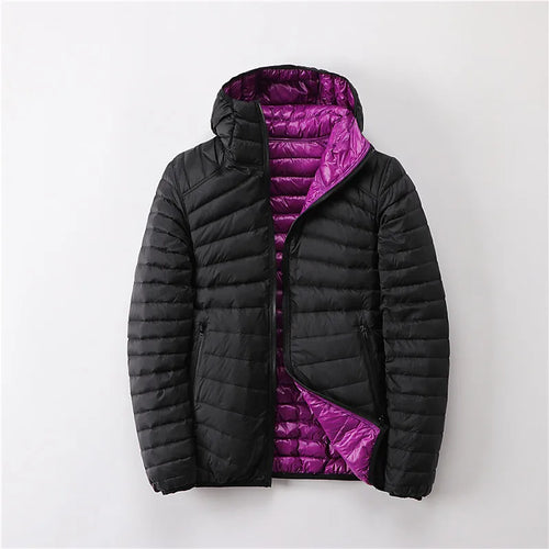 2 in 1Ultra light Down Jackets Women Both Sides Wear 90% Duck Down Coats Lady Waterproof Portable Puffer Jacket Outerwear JK-869