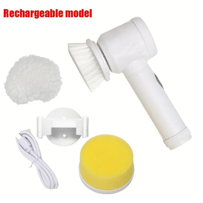 Electric Magic Brush Spin Scrubber 5-in-1 Handheld Kitchen Cleaner Cordless Spin Scrubber Power Scrubber Bathroom