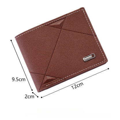 Men Short Bifold Faux Leather Masculina Billetera Credit ID Card Holder Wallet Billfold Purse Clutch Solid Hombre Business Slim