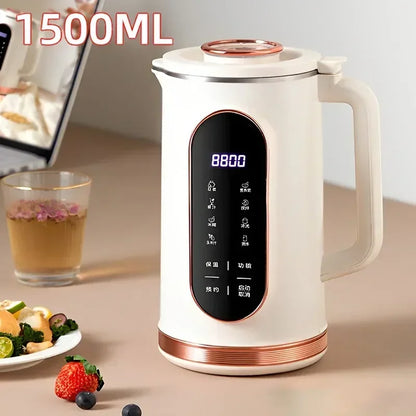 Electric Soy Milk Machine 10-leaf Blade Breakfast Machine 1500ml Juicer Blender Mixer Soybean Milk Maker Wall Breaking Machine