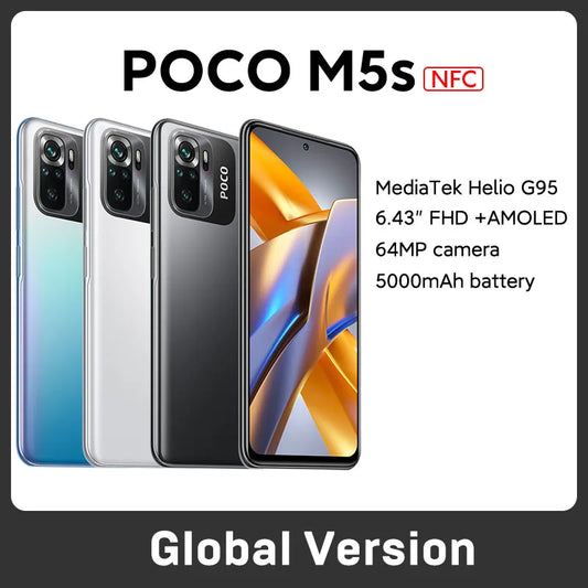 POCO M5s Global Version NFC MTK G95 64MP AI Quad Camera 6.43" AMOLED Dotdisplay 33W