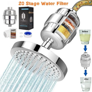 15 Stage Activated Carbon Filter Remove Chlorine Soft Water Reduce Dry Itchy Skin Bathroom Shower Head Filtration Purifier