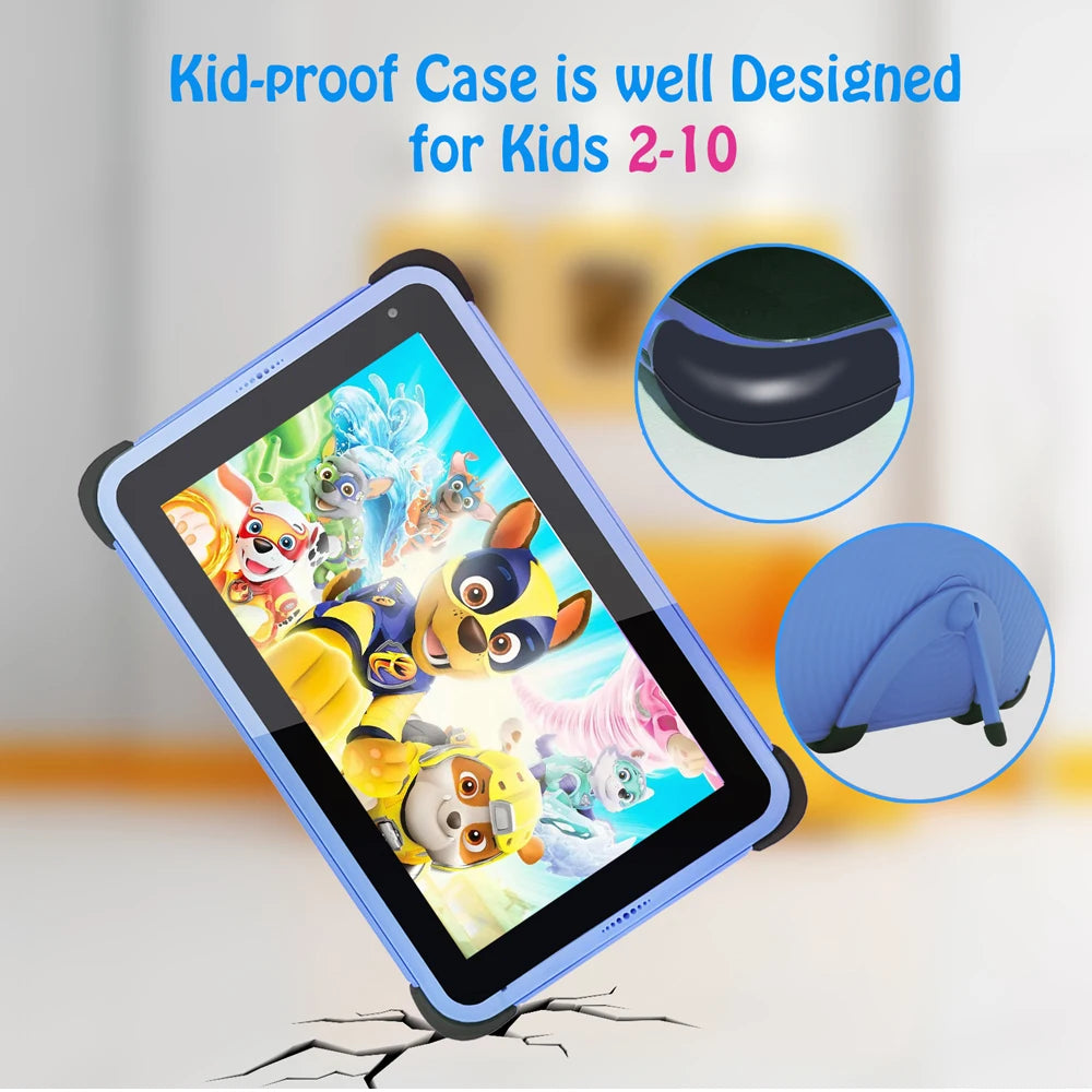 CWOWDEFU 7" Kids Tablet Android 11 2GB 32GB Quad Core WiFi Google Play Children Tablets for Girl Educational Gift 3000mAh Hebrew