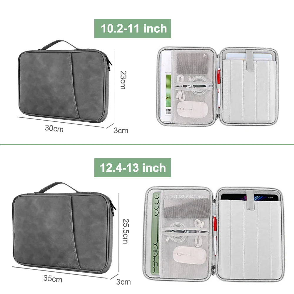 Tablet Bag For Samsung Galaxy Tab S9 FE Plus A9 A8 S7 S8 Plus S6 Lite Pouch Case For Xiaomi 6 Redmi Pad SE Portable Sleeve Bag