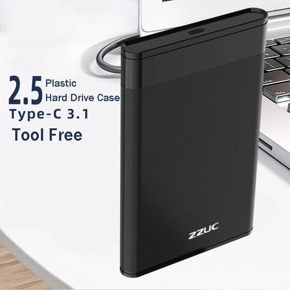 2.5 Tool Free Hard Drive Case USB3.0/3.1 Laptop Mechanical Solid State SSD Hard Drive Case TPYE-C 3.1 UTHAI Q6