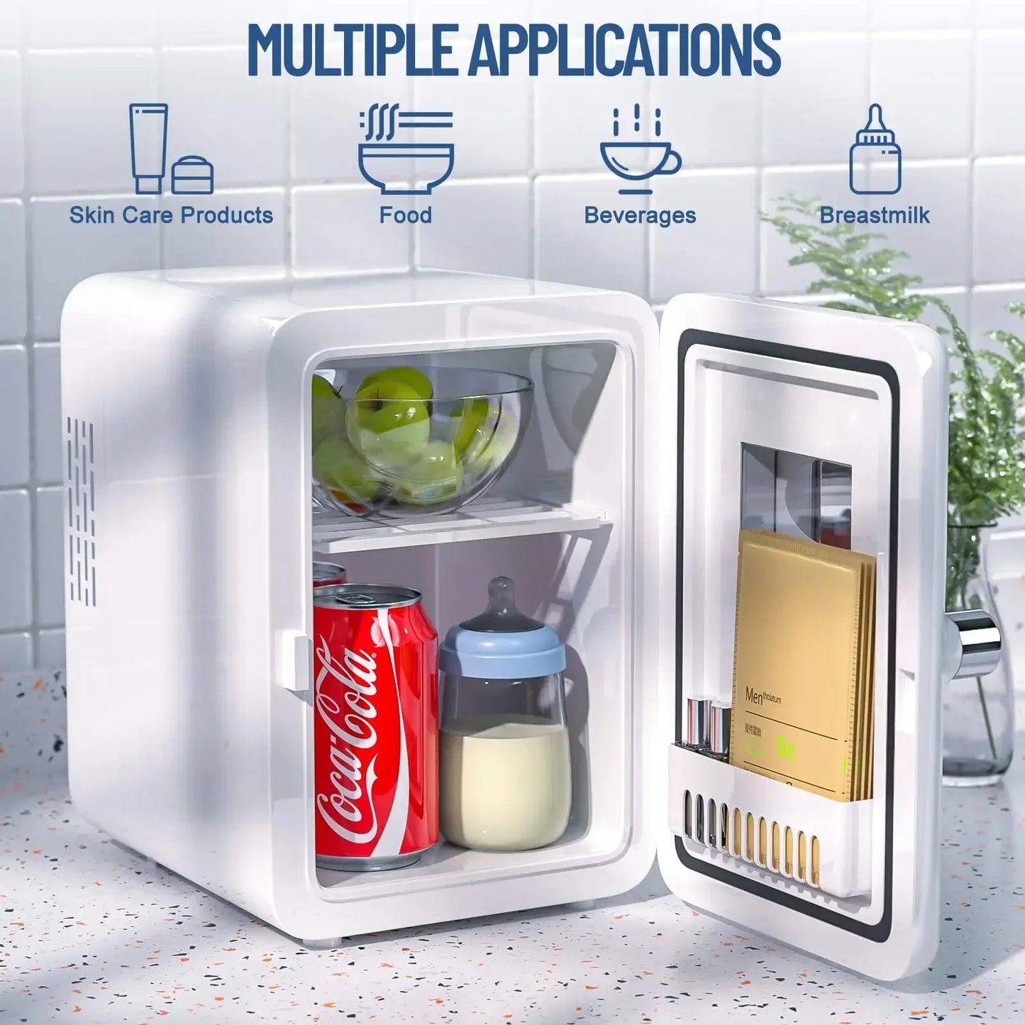 Mini Fridge 4L Portable Drinks Fridge Small with Cooling and Heating Function for Home Office Car and Camping Vevor Refrigerator