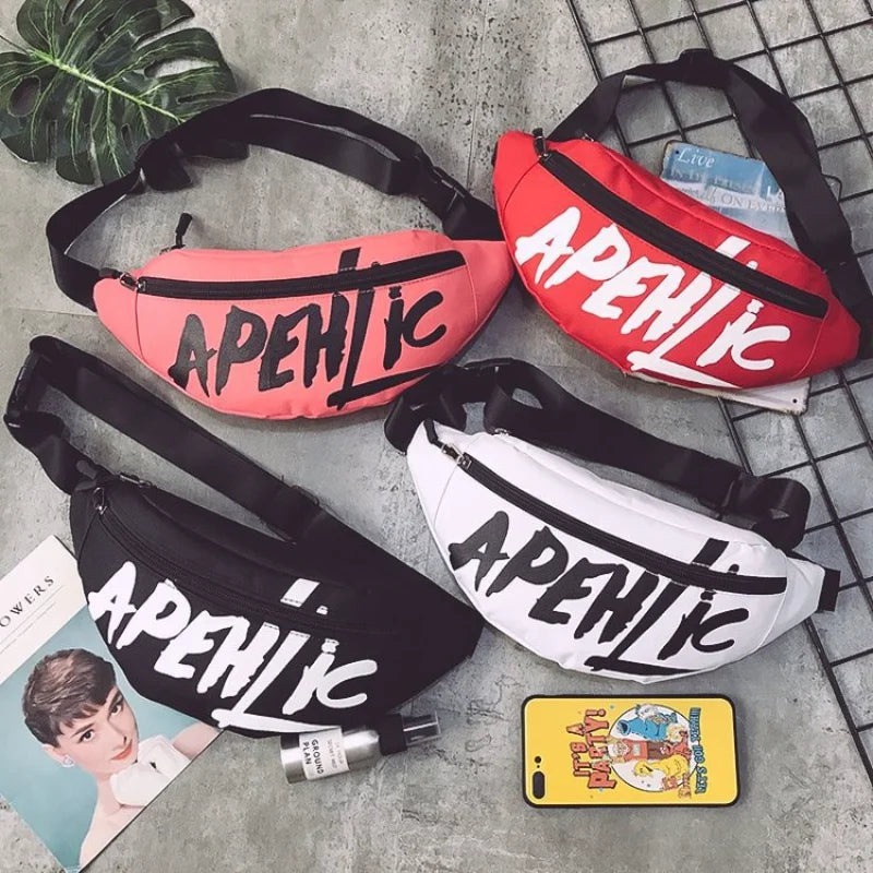 Women Waist Waterproof Bag Men New Letter Fanny Packs Hip-Hop Crossbody Bags Belt Bag Harajuku Shoulder Sports Waist Bag