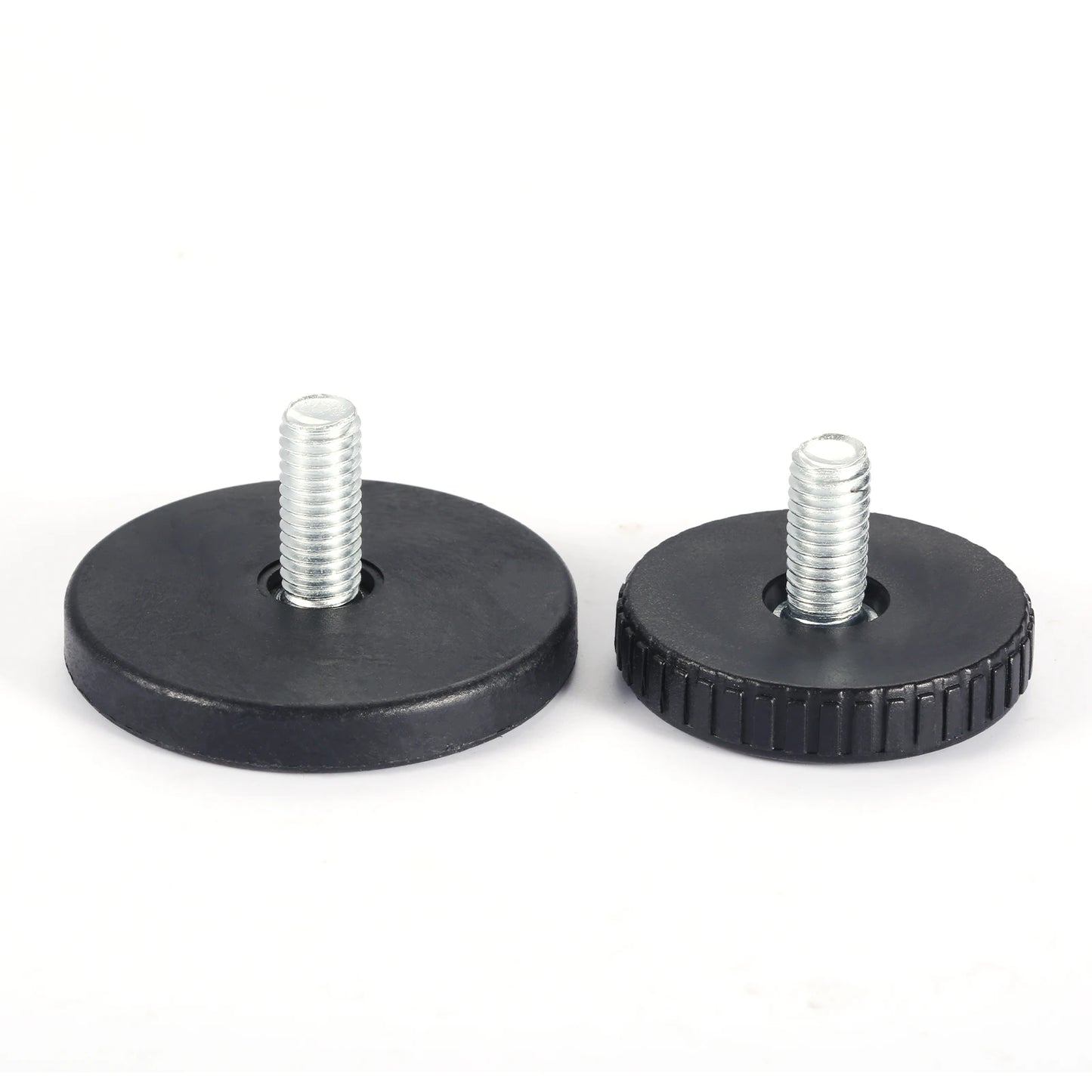 4 Pcs Black Leveling Feet Adjustable Furniture Feet M8*18mm Screw On Furniture Glide Base Diameter 40mm 50mm for Furniture Legs