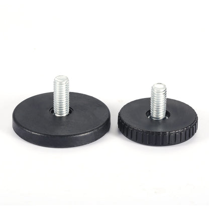 4 Pcs Black Leveling Feet Adjustable Furniture Feet M8*18mm Screw On Furniture Glide Base Diameter 40mm 50mm for Furniture Legs