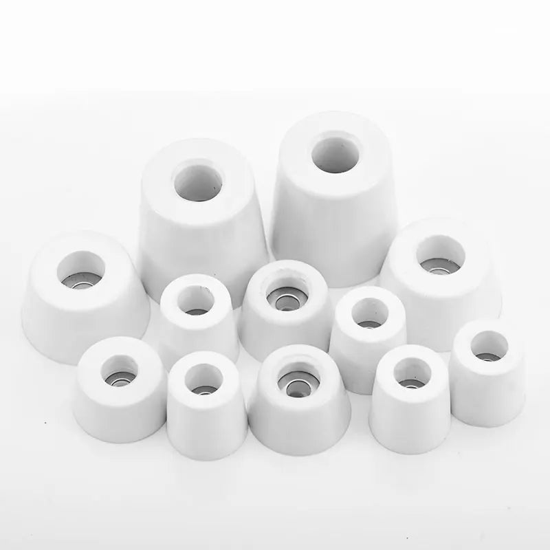 10Pcs White Furniture Non-Slip Rubber Feet Shock Absorption Pads Machine Feet Chair Floor Cabinet Table Leg Protector Cover