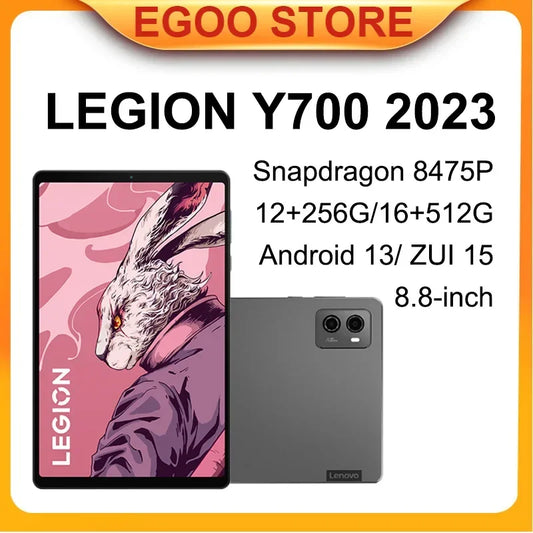 Original Rom Lenovo LEGION Y700 2023 Snapdragon 8+ 12G256G 16G512G Esports 8.8inch 6550mAh 45W Charging 2560*1600 Android WIFI