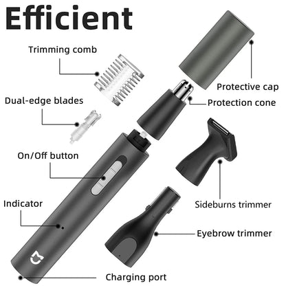 2023 Xiaomi Mijia Electric Ear Nose  Hair Trimmer for Men Women 3 in 1 Hair Clipper Shaver Painless  Sideburns Eyebrows Beard