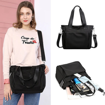 Large Capacity Travel Handbag Oxford Cloth Fashionable Women Shoulder Bag Brand Diagonal Cross Bag College Student Book Handbag