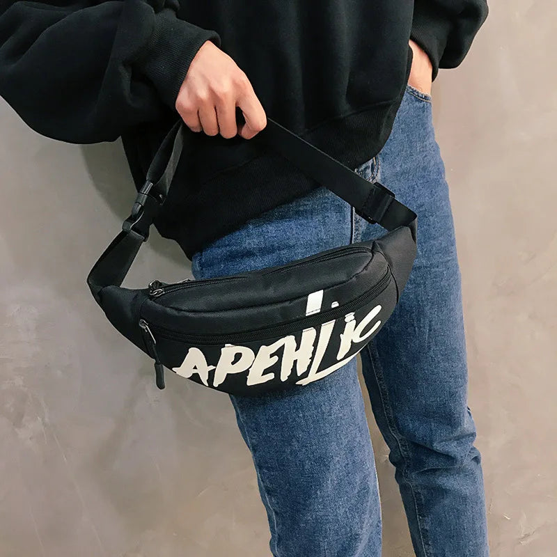 Women Waist Waterproof Bag Men New Letter Fanny Packs Hip-Hop Crossbody Bags Belt Bag Harajuku Shoulder Sports Waist Bag