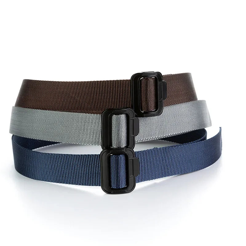 2024 New fashion Men's sports Belt Adjustable Outdoor Travel Tactical Belt Aluminum Alloy Buckle 125cm