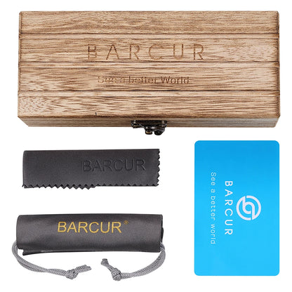 BARCUR Wood Anti Blue Ray Glasses Computer Glasses Optical Eye UV Blocking Gaming Filter Eyewear