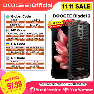 World Premiere DOOGEE Blade10 Rugged Phone 6.56