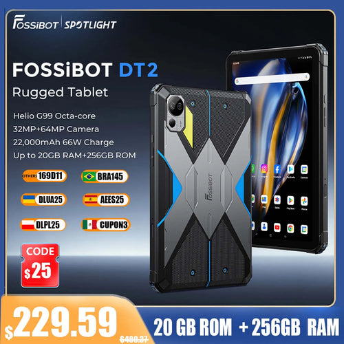 [World premiere]Fossibot DT2 Rugged Tablet pad 66W Android 13 Helio G99 20GB+256GB 10.4 