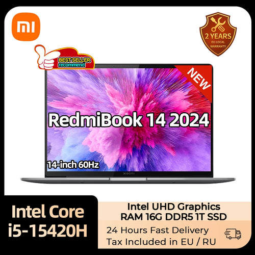 Xiaomi Laptop RedmiBook 14 Core i5-13420H Intel UHD Graphics 16GB LPDDR5 512GB/1T SSD 14-inch 60Hz IPS Screen Notebook PC New