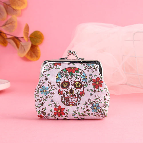 Personalized Skull Iron Buckle Bag Women's Short Wallet