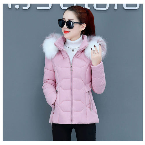 Female Short Cotton Coat Thickened Slim Fit Fashionable Jacket