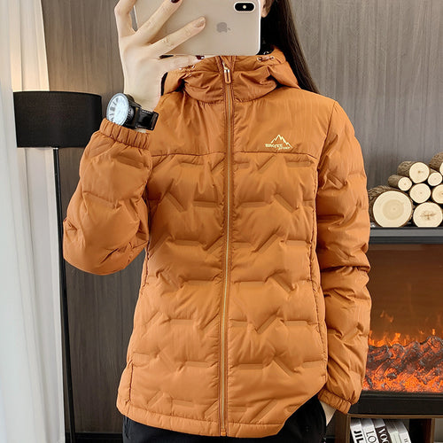 Down Jacket Women's Outdoor Sports And Casual Warm Hooded Top