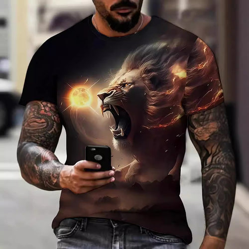 3D Digital Printing European And American Adult Men's T-shirt