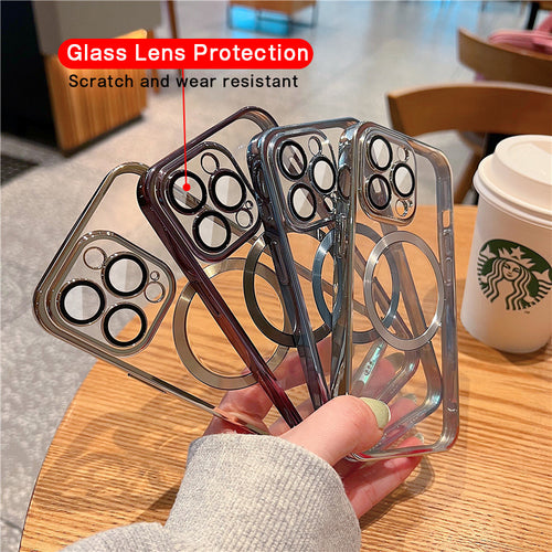 Phone Case With Camera Protector Advanced Electroplating Integrated With Lens Protector Phone Case For Iphone12 13promax Simple 11 Soft