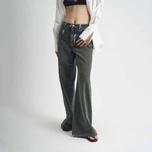 High Waist Loose And Slimming Trousers Mop Pants Women's Jeans