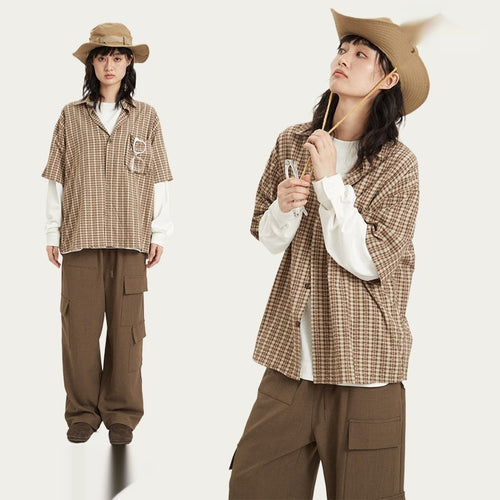 Japanese Retro Short-sleeved Shirt Loose College Style