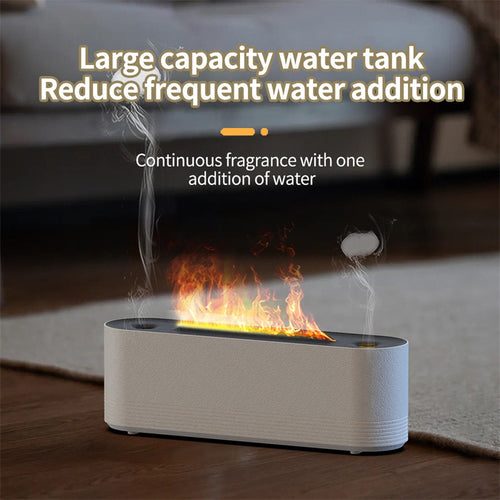 Flame Air Humidifier Ultrasonic 7 Colors Aroma Diffuser LED Cool Mist Maker Fogger Essential Oil Room Fragrance Office Home Decor