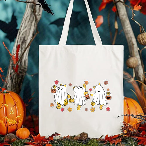 Halloween Printed Canvas Bag Shoulder Bag