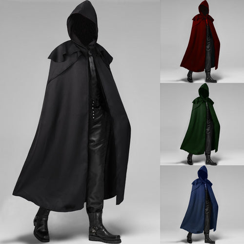 Halloween Ball Dress Up Death Cloak Medieval Hoodie Cloak