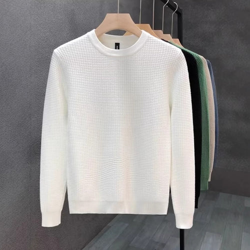 Loose Round Neck Sweater Men's Knitted Shirt