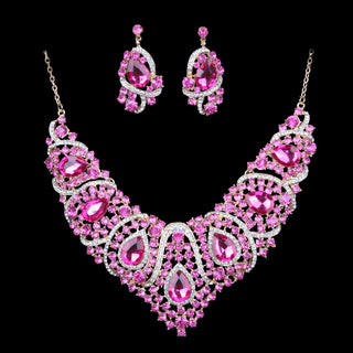 Colorful Bridal Necklace And Earring Set