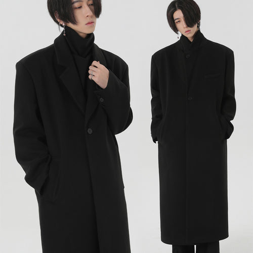 Korean Style Long Woolen Coat Winter